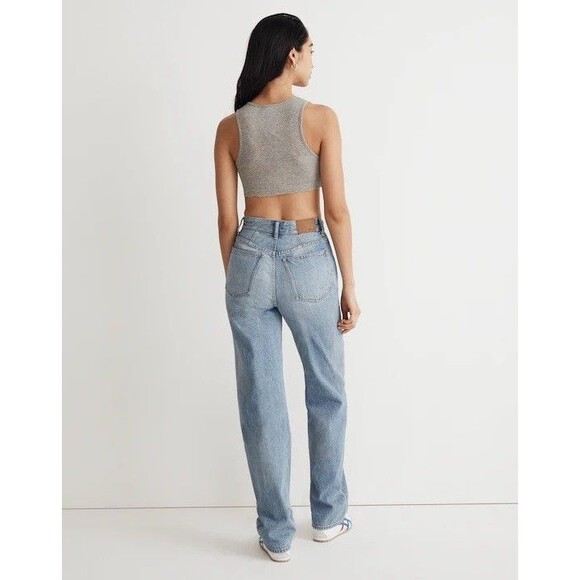 Madewell x Molly Dickson Cutout Baggy Straight Jeans 30 Edgy Designer Denim - Picture 2 of 14